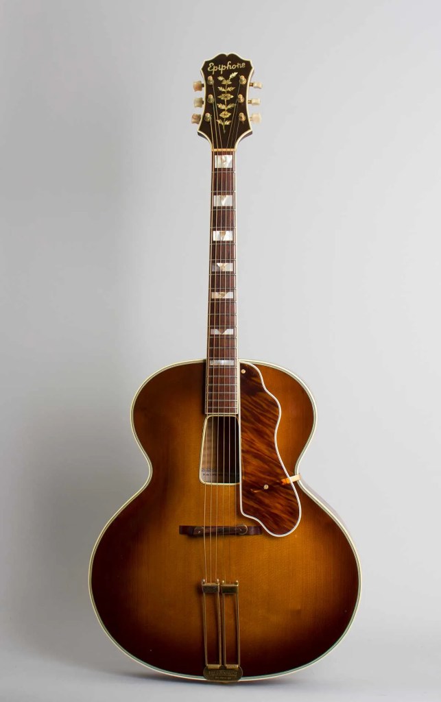 DAve Rawlings’ rare 1949 Epiphone Emperor Concert. Photo: George Aslaender-Retrofret Vintage Guitars