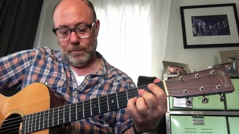 Guitarist Adam Levy teaching a lesson on rhythm guitar