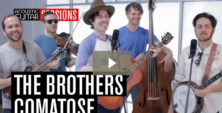 The Brothers Comatose performing live in the Acoustic Guitar studios