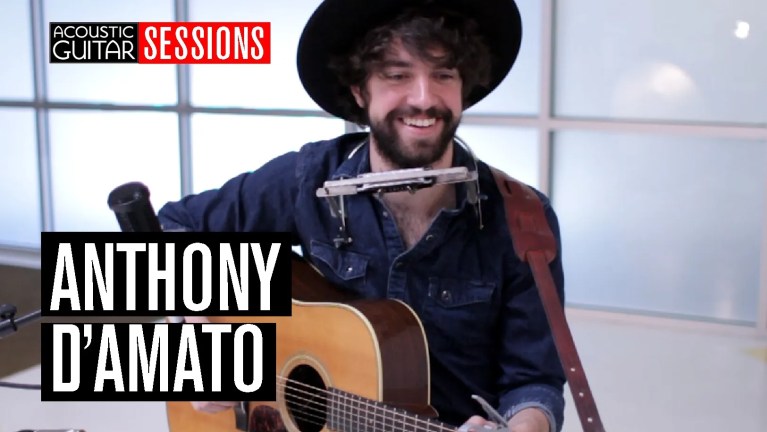 Singer-songwriter Anthony D'Amato performs in the Acoustic Guitar studio