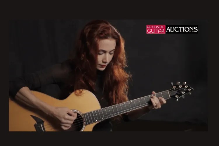 Gretchen Menn playing Led Zeppelin on a Breedlove acoustic guitar