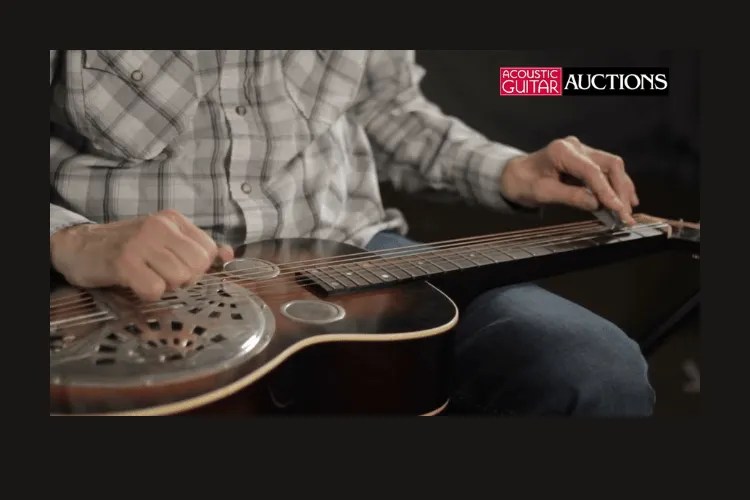 Bruce Sadownick with a 1935 Dobro across his lap