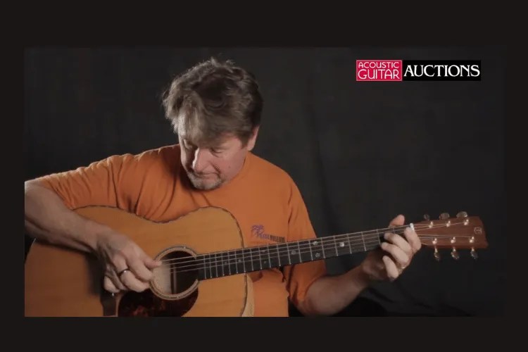 Pete Madsen playing an Eberhardt Jumbo Guitar