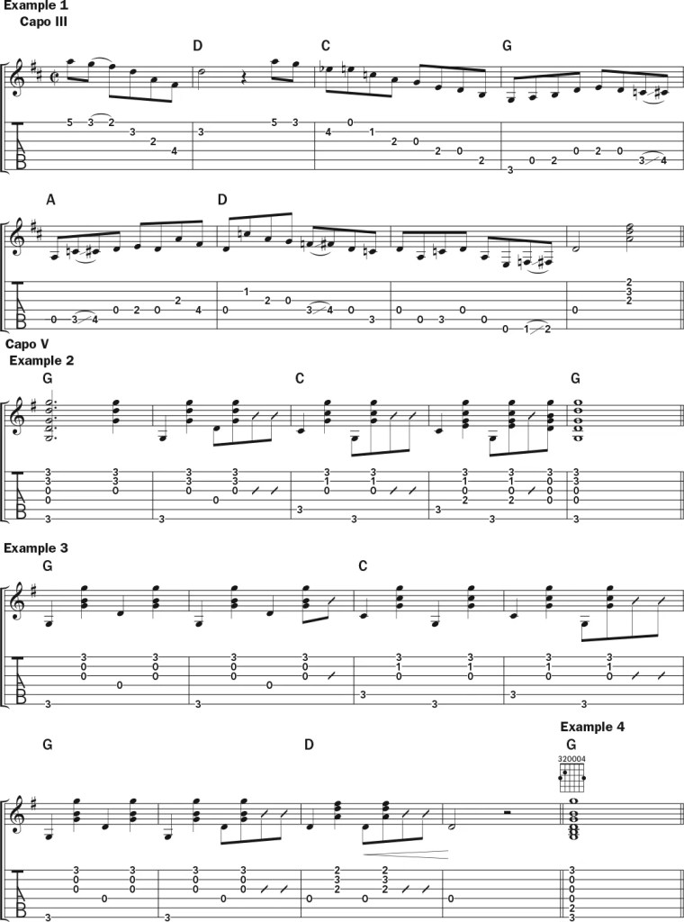 Molly Tuttle Teaches Tony Rice’s Distinctive Guitar Style guitar lesson music notation sheet 1