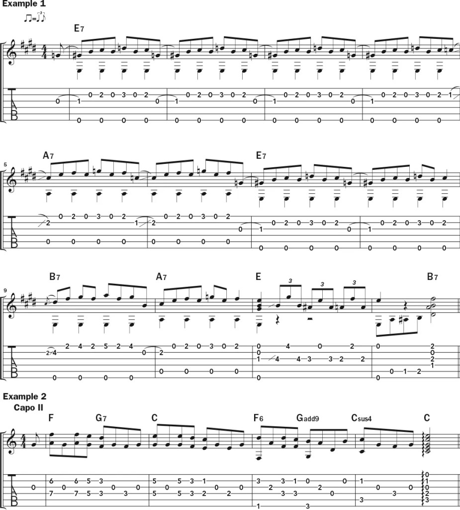 How to play like Happy Traum guitar lesson page 1