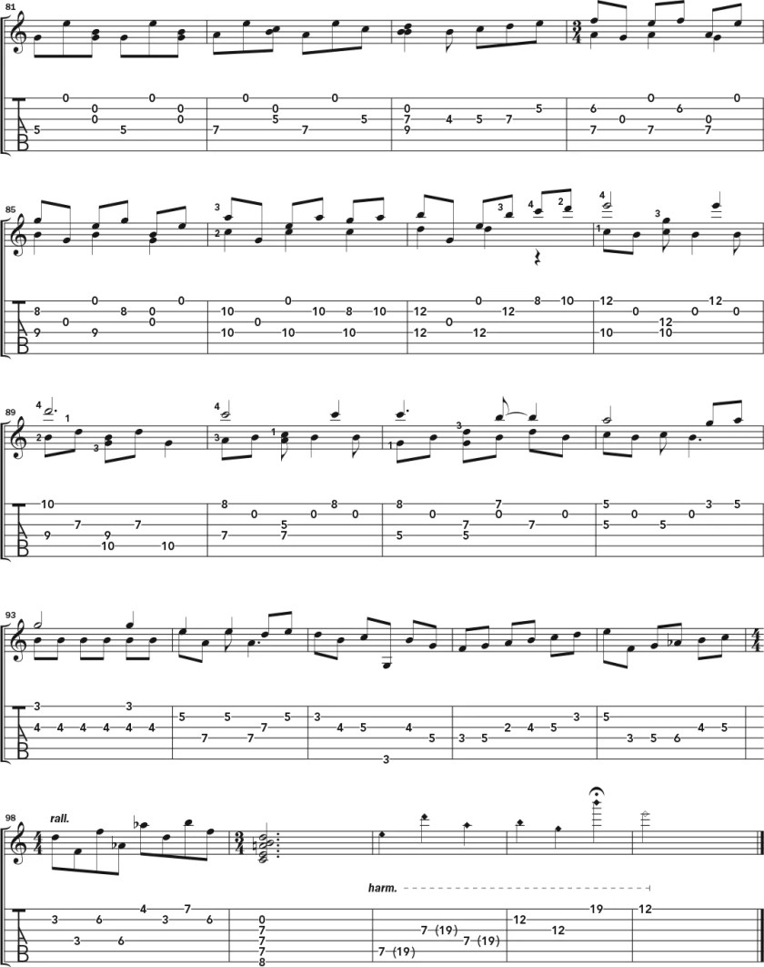 Guitar notation for Wedding Song (Dad's Gonna Cry) page 5