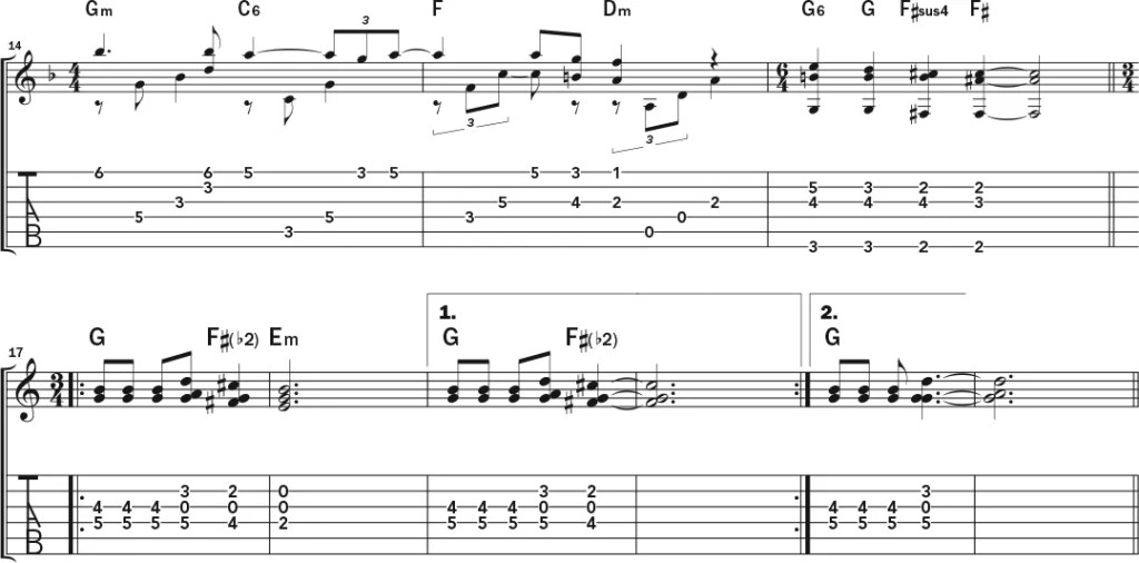 Literature-Inspired Narratives for acoustic guitar lesson music notation sheet 2