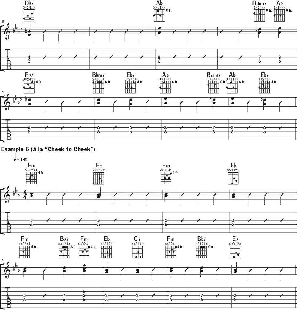 Freddie Green guitar lesson music notation sheet 3