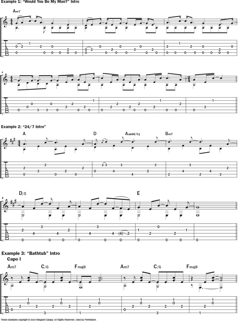 margaret glaspy guitar music notation examples