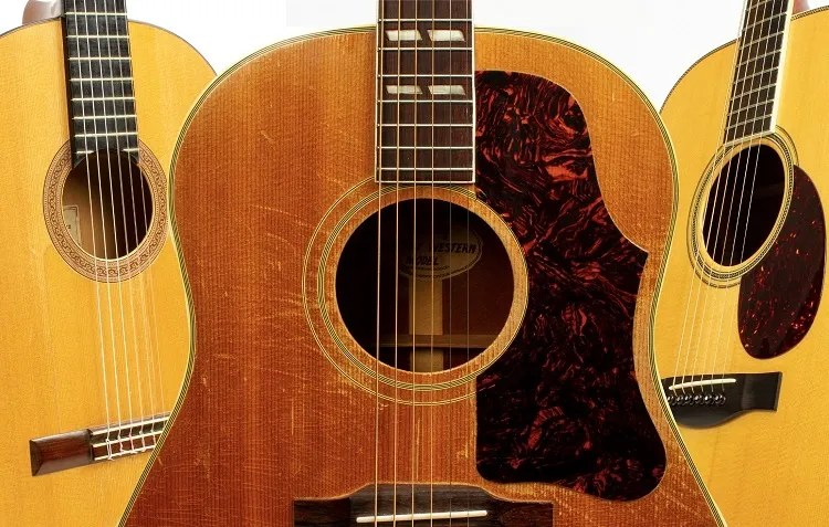 Gallery of soundholes of acoustic guitars in the February 2022 Acoustic Guitar auction