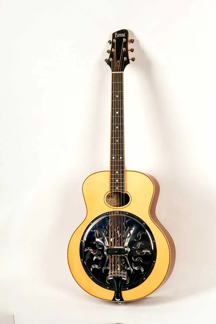 Beard Model A resonator guitar full-body shot