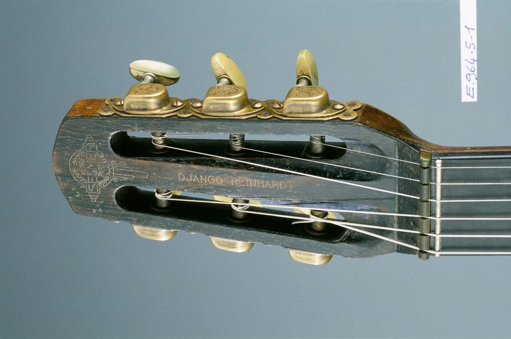 Headstock of Django Reinhardt's guitar