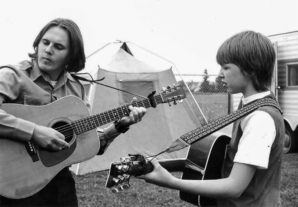 Dudley-Hill-and-Mark-O-Connor-Photo by Marty O'Connor from Mark O'Connor's book A Musical Childhood in Pictures.