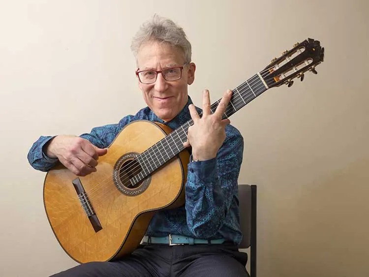 Eliot Fisk with guitar