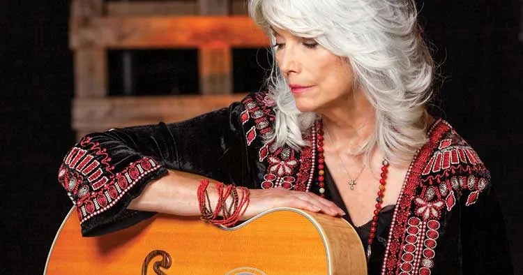 emmylou harris in 2021 with acoustic guitar