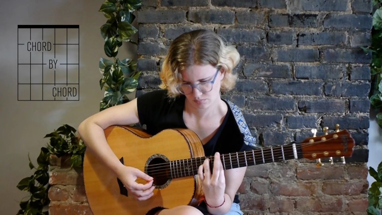 kate koenig female guitarist acoustic chord lesson