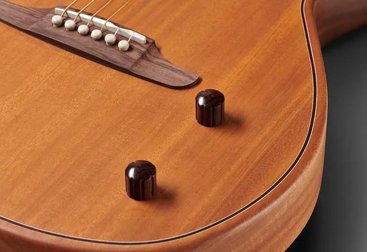 Fender Highway Series Parlor bridge, and volume and tone knobs