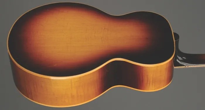 Back of Gibson GA196 acoustic guitar.