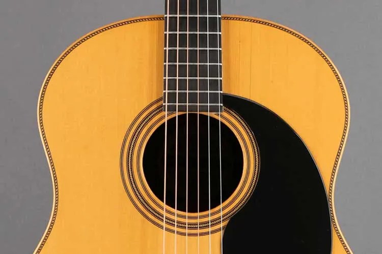 Front view of a 1973 Gurian S3B3H steel-string guitar.