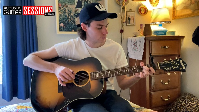 Hayden Pedigo screengrab from his Acoustic Guitar Sessions performance