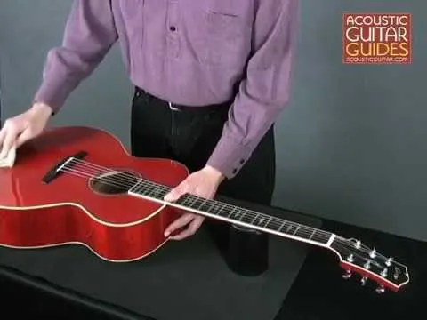 Demonstration for cleaning acoustic guitar