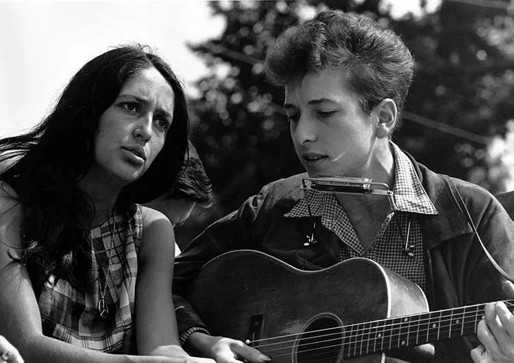 Joan Baez and Bob Dylan at the March on Washington for Jobs and Freedom, August 28, 1963