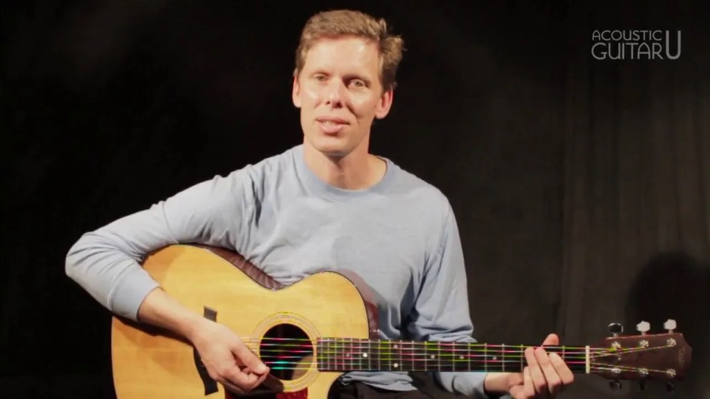 Singer-songwriter Jeffrey Pepper Rodgers with acoustic guitar.