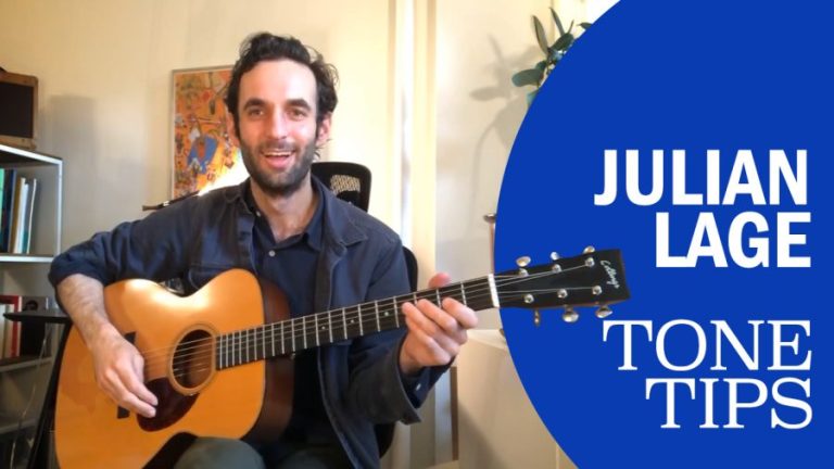 A screenshot from Tone Tips, a 5-minute guitar lesson with Julian Lage