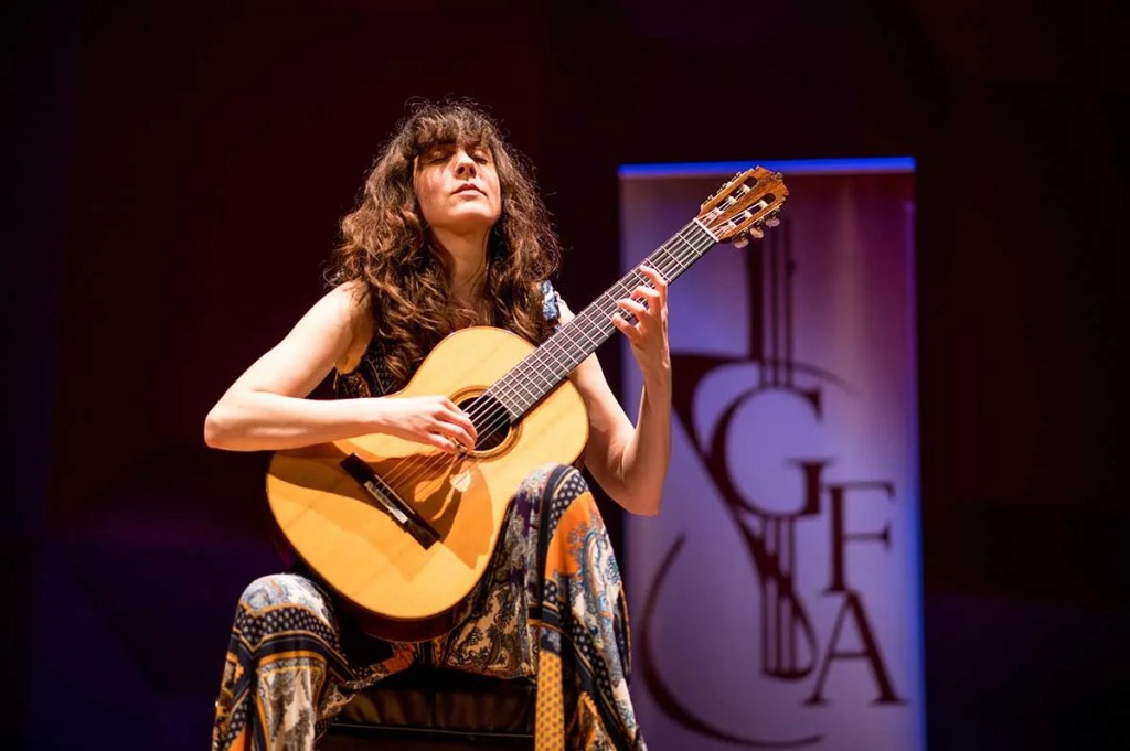 Laura Snowden performing onstage at the GFA.