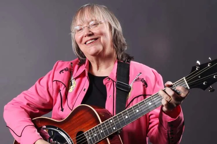 Marcy Marxer with acoustic guitar, photo by Michael G. Stewart