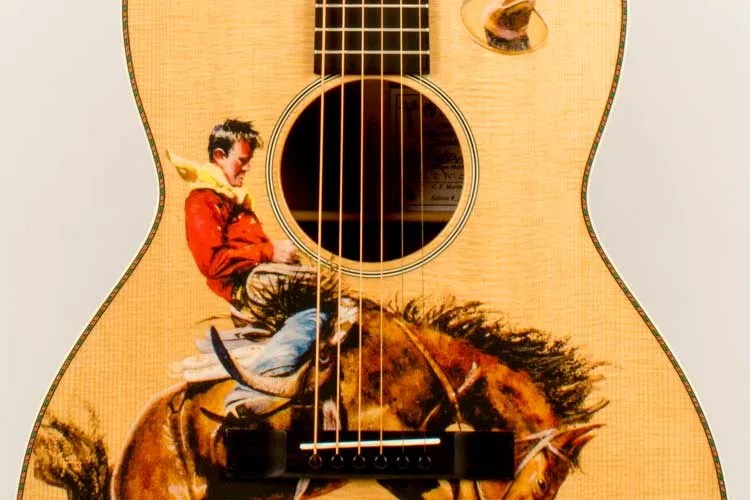 Martin LE Cowboy hand-painted acoustic guitar.