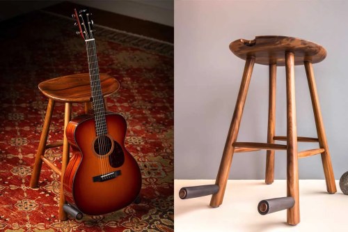 Two views of the Nakupenda GM25 Guitar Master stool