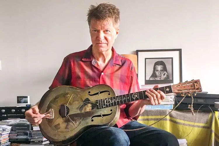 Guitarist Nels Cline poses with his resonator