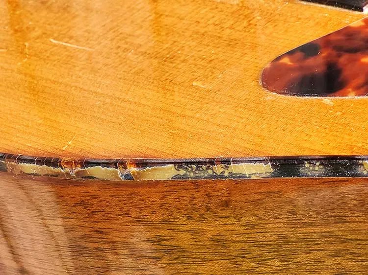 old Gibson guitar binding