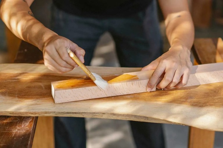 Testing a finish product on a piece of scrap wood before applying it to your guitar can help avoid pitfalls. Photo: Ono Kosuki