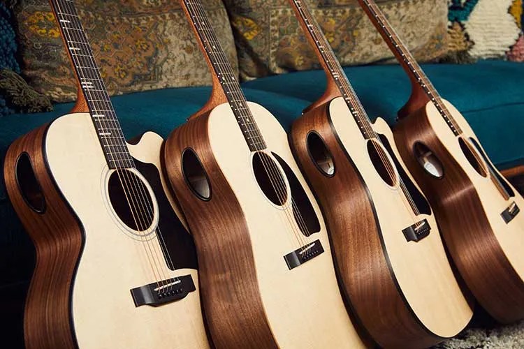 Gibson Generation Collection acoustic guitars (Left to right,-G-200, G-45, G-Writer, G-00)