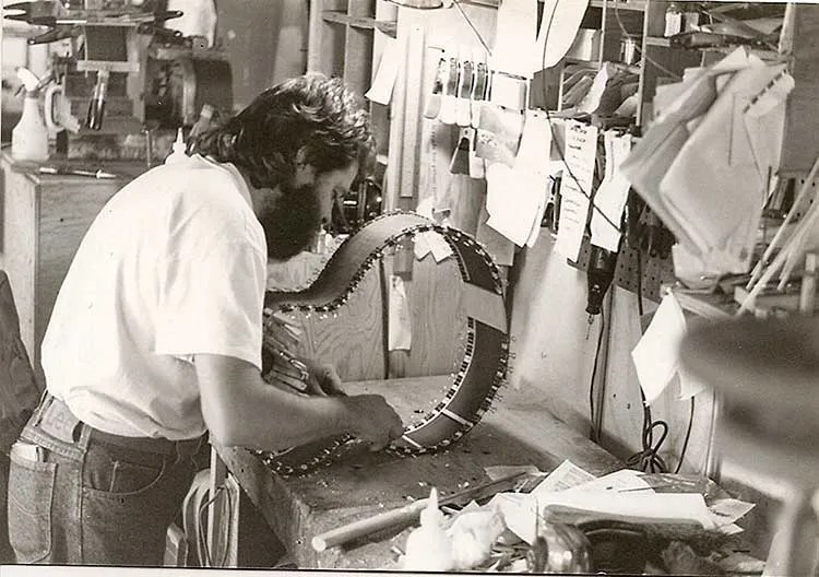 Richard Hoover working in the shop