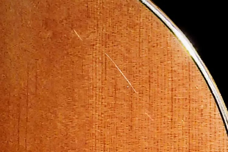 scratched guitar top