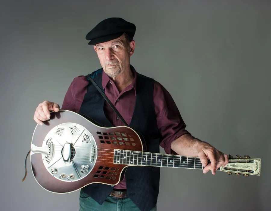 Steve James with resonator guitar