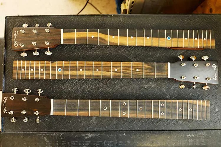 Striped Ebony fretboards from Martin Guitars