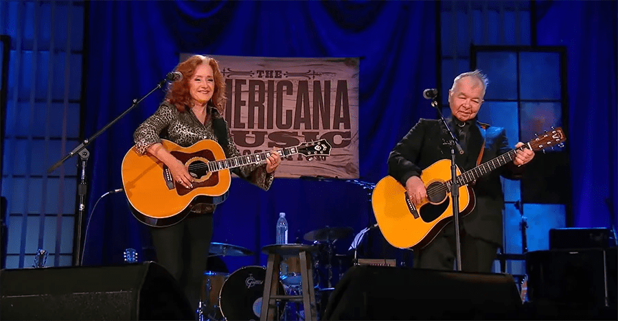 John Prine and Bonnie Raitt perform Angel From Montgomery.